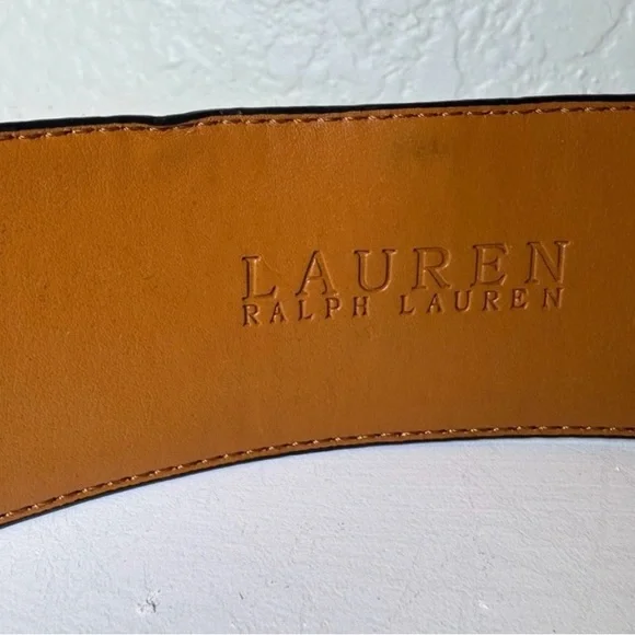 Lauren Ralph Lauren Black Croc-Embossed Belt - Picture 5 of 7